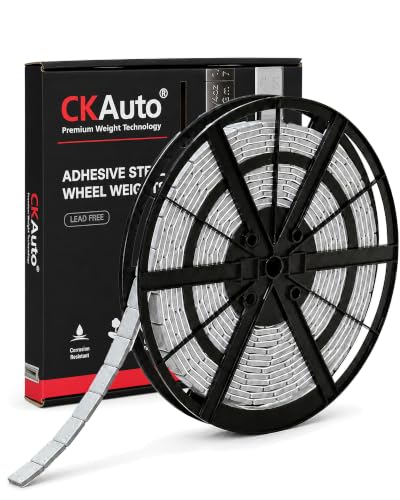 CKAuto 1/2oz, 0.5oz, Adhesive Stick-On Wheel Weights, Gray, 9.24 Lb Roll - color: Grey, size: 300PCS