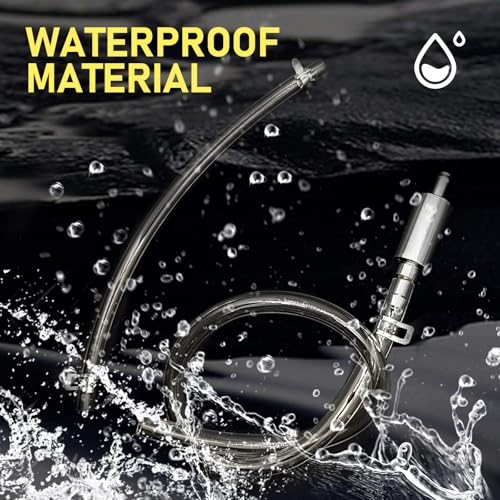2 PCS Motorcycle Brake Bleeder Hose Kit, Vehicle Clutch Drained Bleeder Tool, Universal Filler Pipe Clutch Hydraulic Brake One-Way Check Valve, Durable Repair Accessories (Silver)