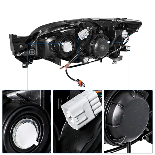 PartsFlow Pair Halogen Headlight Compatible With 2008-2011 Subaru Impreza - color: For 08-11 Subaru Impreza Outback Chrome Housing