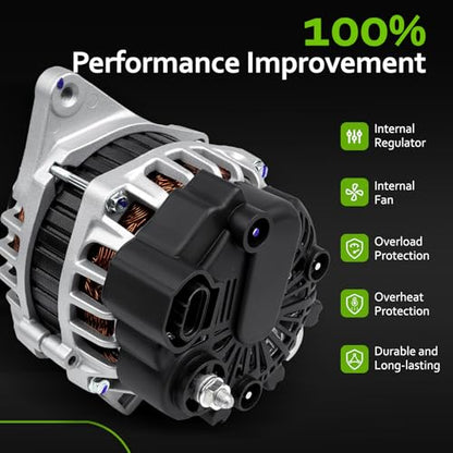 New Alternator Compatible with Hyundai Elantra 2007-2012 2.0L L4 & Kia Soul 2010-2011 2.0L L4, Spectra 2007-2009 2.0L L4, Spectra5 2007-2009 2.0L L4, 11311N 3730023650
