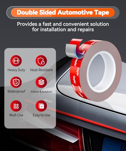 Heavy Duty Permanent Bond Double Sided Tape, Heat Resistant 2-Rolls - size: 5/8" / 15mm Width - 2 Rolls