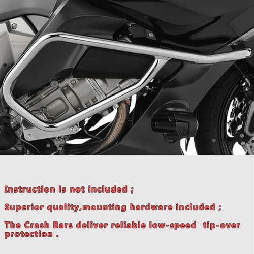Saddlebag Guard Crash Bars Engine Guard Protector Replacement for BMW K1600GT K1600GTL K1600 GT K1600 GTL 2011-2025 Highway Bars Protector (Front and Rear, Sliver) - size: Front and Rear