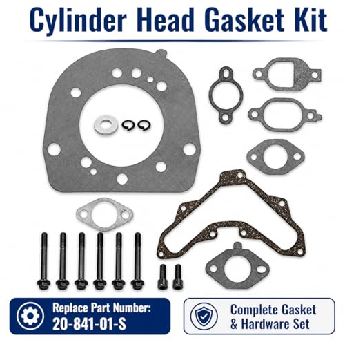 Cylinder Head Gasket Kit Replacement for Kohler SV470 SV471 SV480 SV530 SV540 SV541 SV590 SV591 SV600 Engine 20-841-01-S