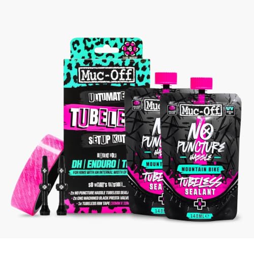 Muc-Off Ultimate Tubeless Setup Kit, DH/Plus, 35mm Tape, 44mm Valve - style: Dh Wide