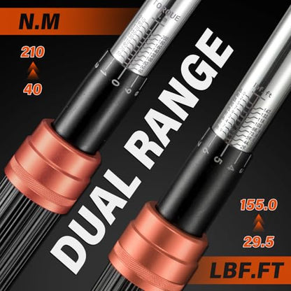 6-Piece 1-1/2" Drive Click Torque Wrench Set - size: 6pcs 1/2"