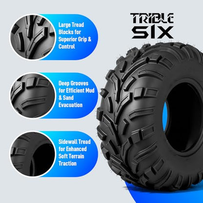 24x8-12 ATV UTV Tires,6PR All-Terrain Tire,Tubeless,Pack of 2 - size: 24x8x12