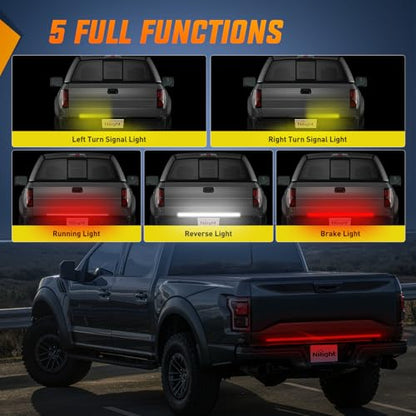 Nilight Truck Tailgate Light Strip 48" Quad Row 528 LED Strip - color: 48" Tailgate Light Strip Quad Row