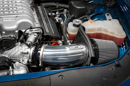 HPS Polished Air Intake Kit with Heat Shield Compatible for 2019-2023 Dodge Charger SRT Hellcat 6.2L V8 Supercharged, 827-681P