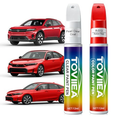 Rallye Red(R-513) Touch Up Paint Compatible with Honda - color: (R-513)Rallye Red for Civic/Element