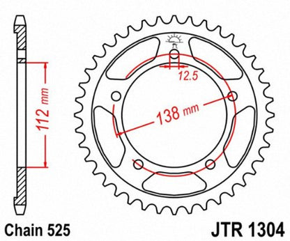JT Sprockets JTR1304.39 39T Steel Rear Sprocket