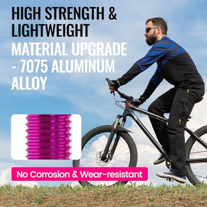 RideNow 85 mm Tubeless Presta Valve Stems, 7075 Aluminum, Purple, Pair - color: Purple, size: 85mm
