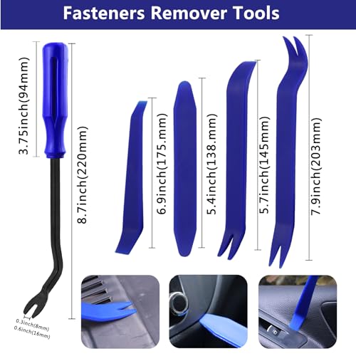 Car Clips Bumper Clips Shield Retainer Clips Plastic Rivets 1050PCS Automotive Push Pins Assortment Xmas Tree Fasteners Kit Most Common Sizes Auto Body with Removers for Ford Honda Chrysler GM Blue - size: 1050PCS