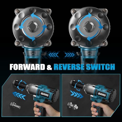1/2" Cordless Impact Wrench, 1600N.m High Torque Power Impact Gun