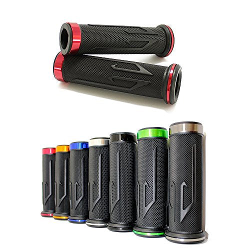 Black Motorcycle 7/8" Hand Grips Handle BAR Gel for Yamaha YZF 600 R1 R1M R6 R6S(Red) - color: Red