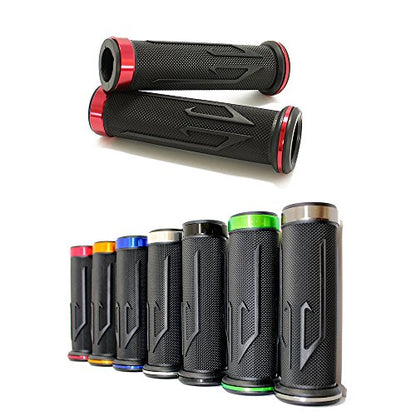 Black Motorcycle 7/8" Hand Grips Handle BAR Gel for Yamaha YZF 600 R1 R1M R6 R6S(Red) - color: Red