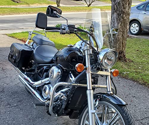 Highway Crash Bar Engine Guard Compatible with Kawasaki Vulcan VN900 Classic 2006-2026 & VN 900 Classic LT 2006-2026(Chrome) - color: chrome
