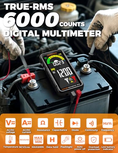 Smart Digital Multimeter Auto-Ranging POROMETISTO,Trues 6000 Counts