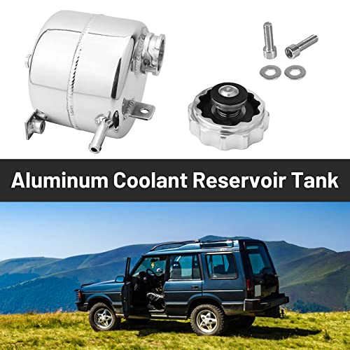 2.5L Aluminium Polished Radiator Coolant Water Overflow Expansion Tank Reservoir,Expansion Alloy Tank Radiator Reservoir Tank with Cap for Mini Cooper S R52 R53,Silver - color: silver