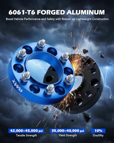 OMT 6x5.5 Wheel Spacers with 106mm Center Hub Bore, Set of 4 - color: Blue, size: 6x5.5" Hubcentric