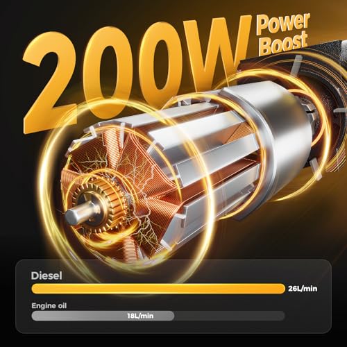 CAMMOO 25 Gal Electric Oil Drain Pan with Pump, Yellow - color: Yellow