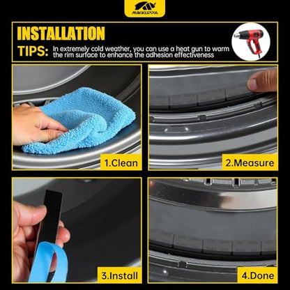 MIKKUPPA 1oz Adhesive Stick on Wheel Weights Black, 72oz/Box - color: Black, size: 72 PCS