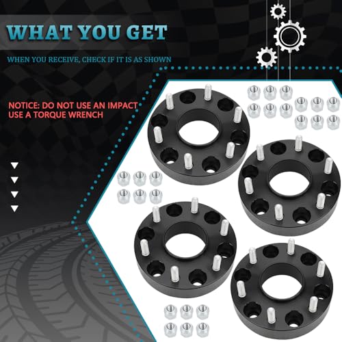 IRONTEK 6x5.5in Wheel Spacers 1.5" Compatible for Nissan 2005-2015 Armada/ 2004-2020 Titan, for Infiniti 2004-2010 QX56 Forged Thread Pitch M12x1.25 Hub Bore 66.5mm 6x139.7mm to 6x139.7mm 4PCS - size: 1.5"|6x5.5|4PCS