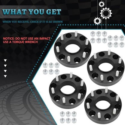 IRONTEK 6x5.5in Wheel Spacers 1.5" Compatible for Nissan 2005-2015 Armada/ 2004-2020 Titan, for Infiniti 2004-2010 QX56 Forged Thread Pitch M12x1.25 Hub Bore 66.5mm 6x139.7mm to 6x139.7mm 4PCS - size: 1.5"|6x5.5|4PCS