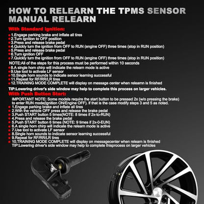 TPMS Sensor Tire Pressure Sensor Set of 4,Pre-Programmed 315MHz Compatible with Chevy Silverado GMC Sierra Cadillac Buick Pontiac Saturn Hummer Saab,Replace#13586335 13598771 13598772 - size: 4PCS-13598771