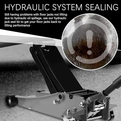 16PCS Hydraulic Jack Seal Kit with O Ring Seal,3 Ton Floor Jack Parts Kit