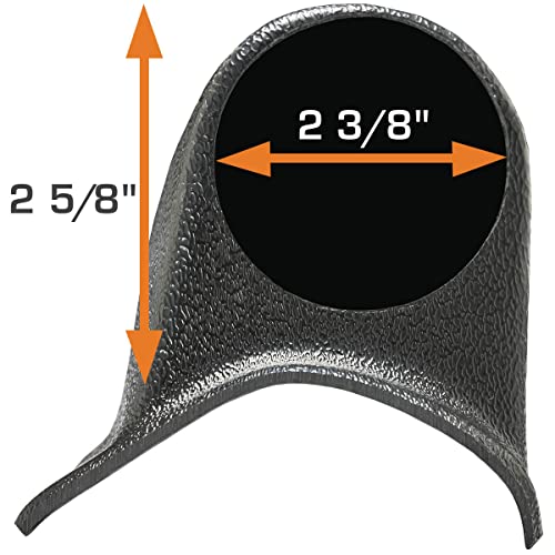 GlowShift Universal 60mm Black Triple Pillar Gauge Pod Holder