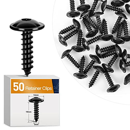 GOOACC 50pcs Torx Truss Head Tapping Screw Fender Liner Splash Guard Under Cover License Bracket for VW Audi N90775001 N90892001 N90648702 Black Zinc M5-2.12 x 19mm T25 - color: 50Pcs Tapping Screw