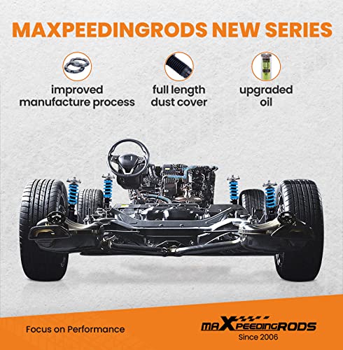 maXpeedingrods Coilover for Toyota Camry 2007-2011, for Lexus ES350 2007-2012, for Toyota Avalon 07-11, 24 Level Damping Adjustable Coilovers Suspension Kit, Height Adjustable T6 Upgrade Lowering Kit