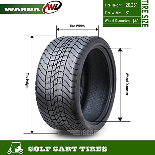 WANDA 215/35-14 Golf Cart ATV Tires 4 Ply 215/35x14 14009 - size: 215/35-14
