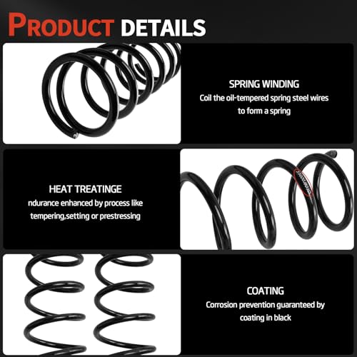 Rear Left & Right Suspension Coil Spring Set Compatible with Altima - size: 2007-2013 Altima 2.5L 3.5L