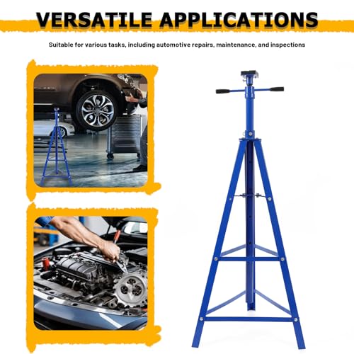 KUAFU Adjustable Under Hoist Tripod Stand, 4500 LBS Load Capacity, 2 Ton - size: Blue