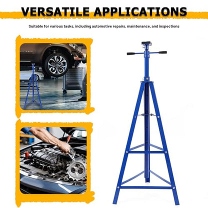 KUAFU Adjustable Under Hoist Tripod Stand, 4500 LBS Load Capacity, 2 Ton - size: Blue