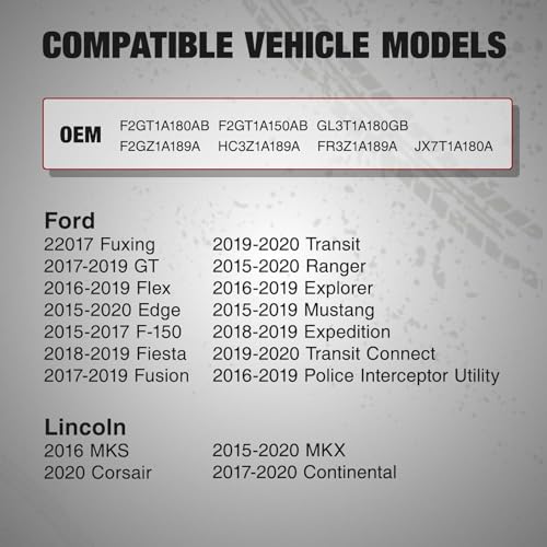BDFHYK 4PCS Upgrade 315Mhz TPMS Sensor Compatible with F-150 Edge Ranger Flex Mustang Explorer Fusion GT Transit Connect, Lincoln Continental MKX Replaces# F2GT1A180AB F2GT1A150AB F2GZ1A189A - style: HC3Z1A189A