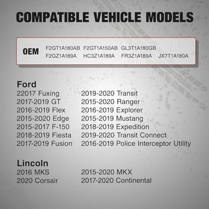 BDFHYK 4PCS Upgrade 315Mhz TPMS Sensor Compatible with F-150 Edge Ranger Flex Mustang Explorer Fusion GT Transit Connect, Lincoln Continental MKX Replaces# F2GT1A180AB F2GT1A150AB F2GZ1A189A - style: HC3Z1A189A