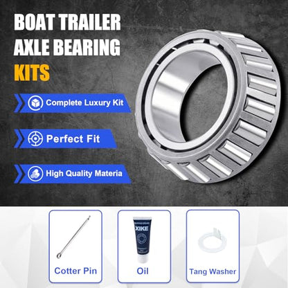 XiKe 25580/25520 & 14125A/14276 Trailer Bearings Wheel Hub Kit, 4 Sets - size: 25580/20 ＆ 14125A/76 + Seal ID 2.125'' ＆ 2.250'', style: Pack 4 Set
