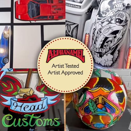 Alphasample Set – Vibrant High-Pigment Enamel Paint for Pinstriping, Sign Painting, Fine Art, with Smooth Gloss Finish (5 oz) - size: 5 Fl Oz (Pack of 1)