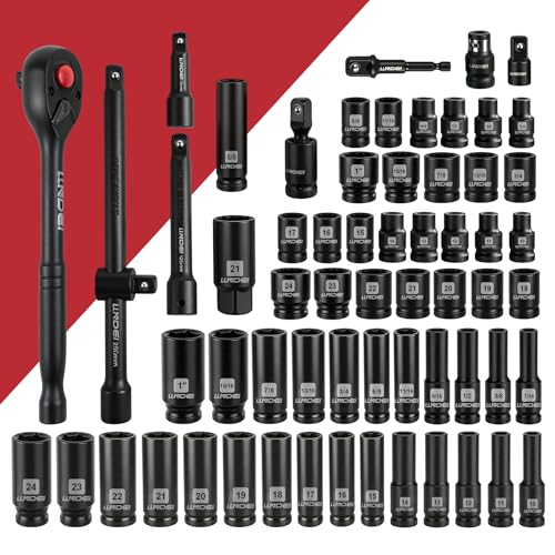 LLNDEI 112Pcs Mechanics Tool Set, 1/2" Drive Ratchet Wrench Tool Set - size: 1/2" 112pcs SAE & Metric 6/12 Point