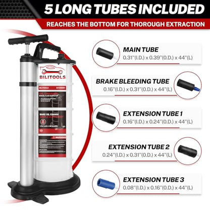 BILITOOLS 9L Manual Oil Extractor Pump for Automotive Engine Oil Change - size: Manual