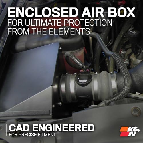 K&N Cold Air Intake System: High-Flow Air Filter, Increase Performance & Towing: Compatible with 2007-2008 Chevy/GMC/Cadillac Silverado, Suburban, Tahoe, Sierra, Yukon, Escalade, Avalanche, 57-3058