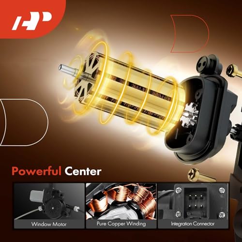 A-Premium Front Driver Side Power Window Regulator with Motor (6-Pin)