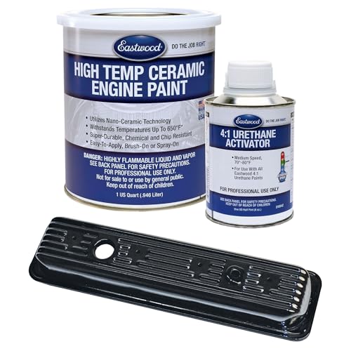 Eastwood Gloss Black High Temperature Ceramic Engine Paint and Activator - color: Gloss Black