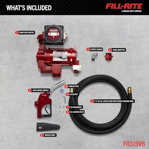 Fill-Rite FR319VB 115V/230V 35 GPM Fuel Transfer Pump w/Digital Meter Package (No Pulser) - style: Digital Meter Package