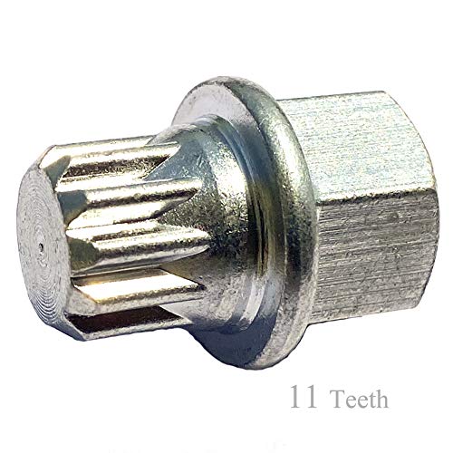 11 Splines Anti-Theft Wheel Lock Nut Key Adapter 8D0601139F001 Compatible with ABC 11 Teeth (Pointy) 1997-2007 VW Bettle Bora Golf Jetta Passat Audi A4 A6 S6 A8 TT SEAT Skoda