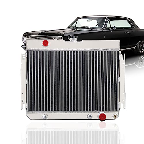 3 Row Radiator For Chevy Impala Bel Air Chevelle Caprice 1963-1968 - size: 3 Row Radiator+CNC 1.3Bar Cap