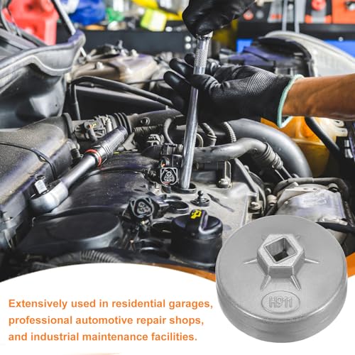 HARFINGTON 2pcs Oil Filter Cap Wrench 8/12 74/76mm Inner Dia 1/2" Square - size: 8/12 Flute 74/76mm