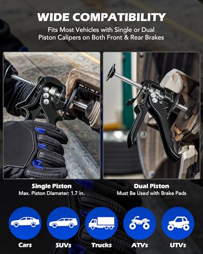 OMT Single Dual Brake Caliper Compressor for Brake Pads Black - style: Single&Dual Piston